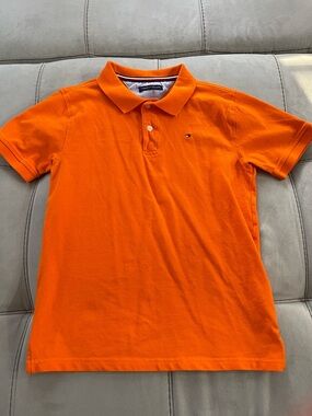 Tommy Hilfiger Men’s Bright Orange Polo Shirt